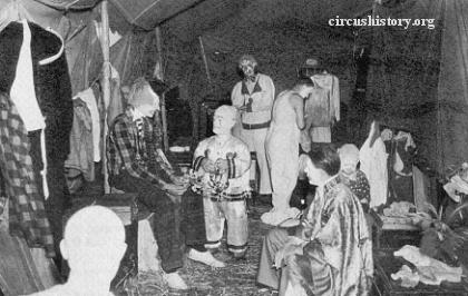 Clown dressing tent