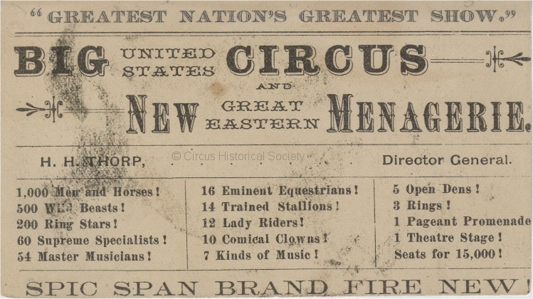 United States & Great Eastern Circus
