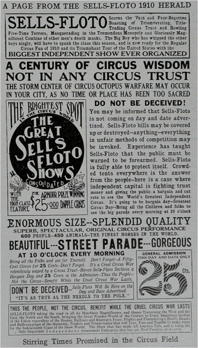 Sells-Floto herald page