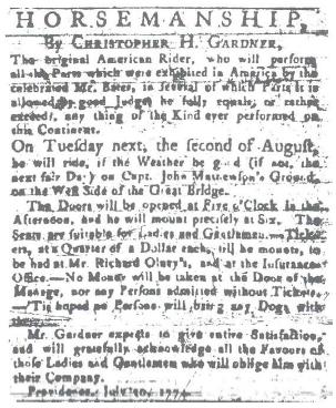 Gardner advertisement